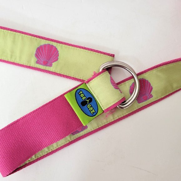 Pink and Green Seashell D Ring Belt Toe Goz - Picture 3 of 5